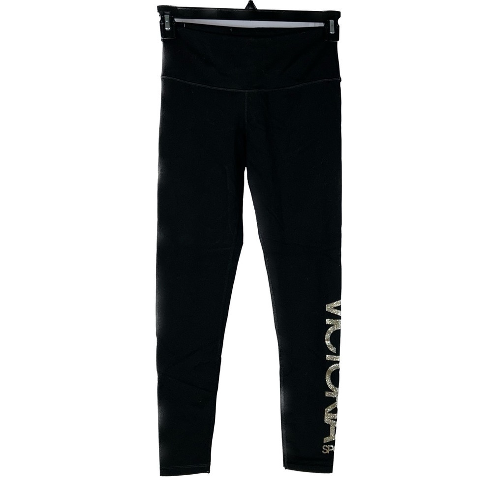 Victoria's Secret Legging Knockout Spell Out Single Leg Big Logo Pull On Pants S